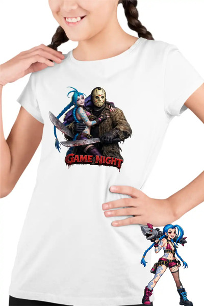 OEM Tricou Copii Fete Jinx Jason Voorhees Arcane Runeterra