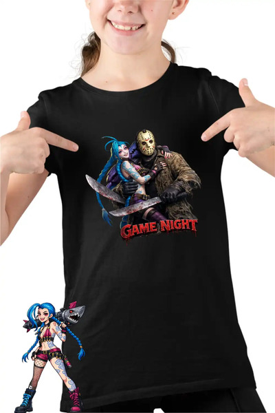 OEM Tricou Copii Fete Jinx Jason Voorhees Arcane Runeterra