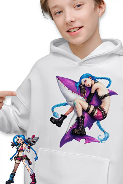 OEM Παιδικό Φούτερ για Αγόρια Jinx Arcane Shark Runeterra
