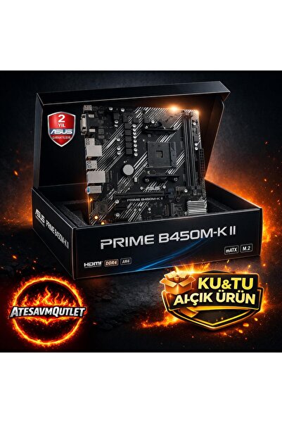 ASUS PRIME B450M-K II 4400 DDR4 DVI VGA M2 AM4 Anakart