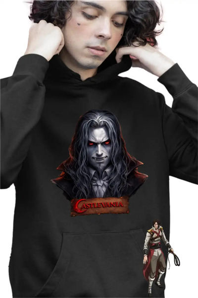 OEM Детски суичър за момчета Касълвания Дракула Готически хорър