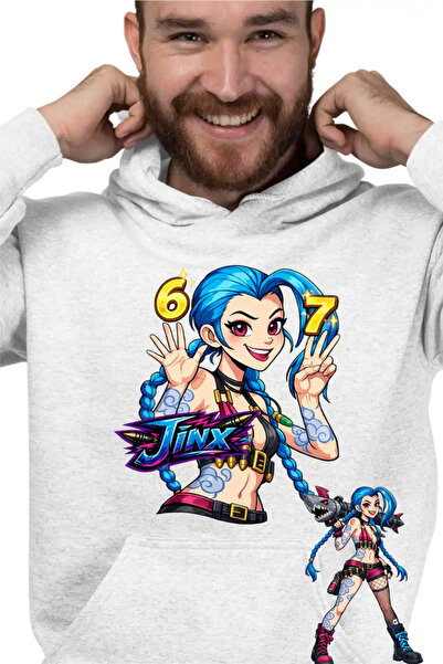 OEM Ανδρικό Φούτερ Jinx Six Seven Arcane Runeterra