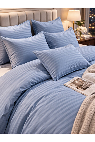 Damask Finet Bed Linen 6 Pieces, Fitted Sheet, Damask Finet, Hotel Luxury miniatura 3