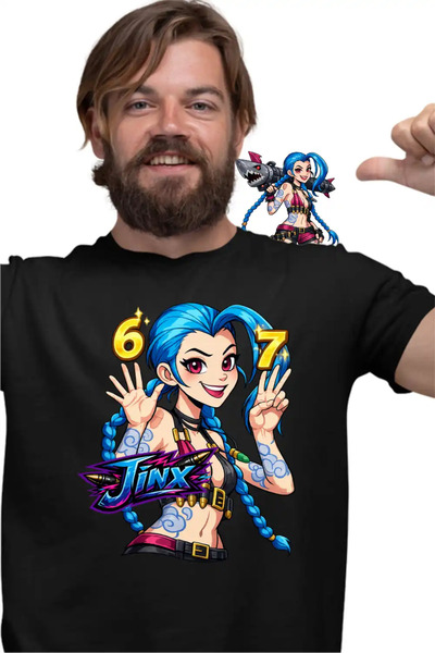 OEM Men's Jinx Six Seven Arcane Runeterra T-Shirt