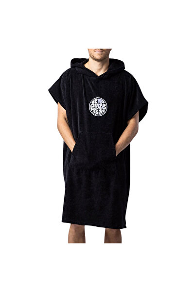 Rip Curl Πετσέτα με κουκούλα με λογότυπο, μαύρη