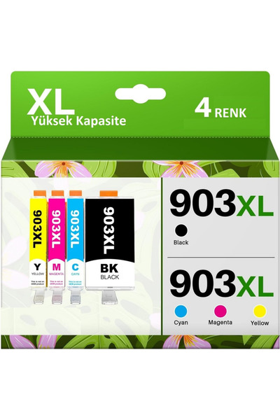 HP 903XL Muadil Kartuş Seti Officejet Pro 6960 (J7K33A) AiO Yazıcı Uyumlu