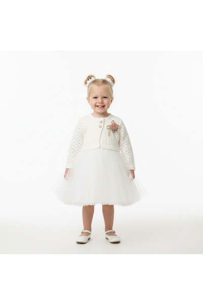 SeaBubbles Knitwear Bolero Girls' Tulle Dress