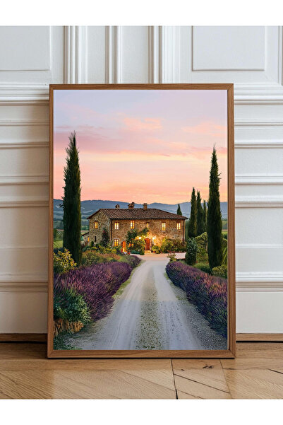 Tuba Decor Επιτραπέζιο έργο τέχνης με ξύλινο πλαίσιο ενός τεμαχίου, τοσκανικό...