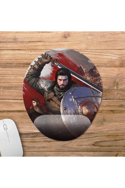 Pixxa Crimson Desert Mousepad with Wrist Support Model 2 - Oval