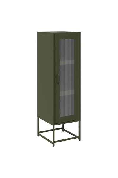 vidaxl Tall cabinet, olive green, 36x39x123 cm, cold-rolled steel
