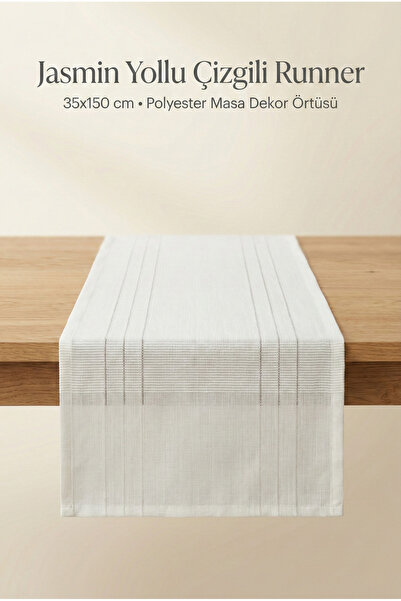 atak by atak home collection Çizgili Masa Üstü Dekor Uzun Runner 35x150 cm Po...