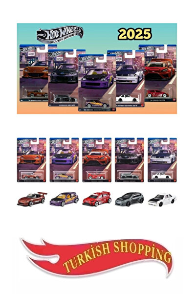 HOT WHEELS Silver Series Compact Kings 5'li Set( Fiesta, civic, subaru, mazda...