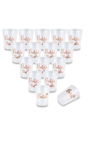 OEM Set of 16 bachelorette party glasses, 10.5 x 6.3 x 9 cm, 455 ml, polyprop...