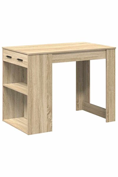 vidaxl Birou cu sertar raft Stejar Sonoma 102x62x77,5cm lemn prelucrat