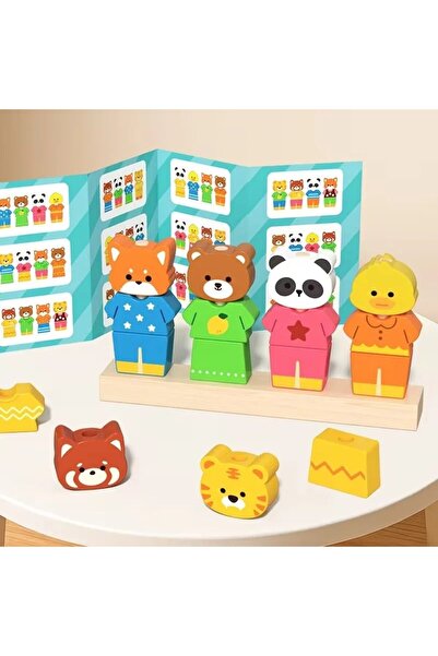 sallma Interactive Wooden Game Animals and Clothes – Develop Your Child's Cre...