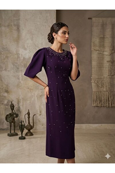 Pyramid masterpieces Nasai Midi Dress with Short Sleeves