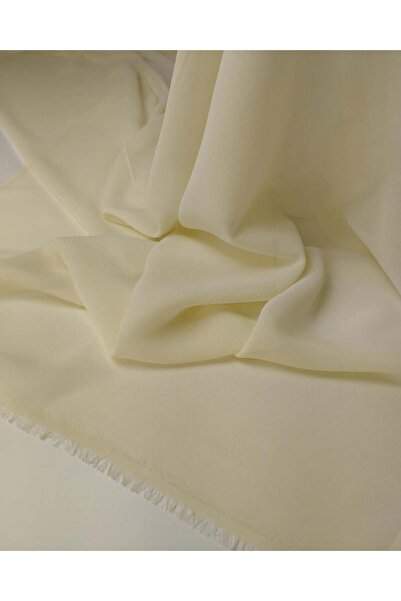 Kumaş Parça Ύφασμα σιφόν σε κρεμ χρώμα Πλάτος: 150 εκ.