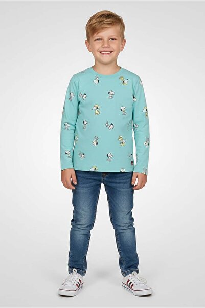 Hamleys تي شيرت بأكمام طويلة مطبوع عليه رسومات للأطفال الصغار من x Peanuts، ل...