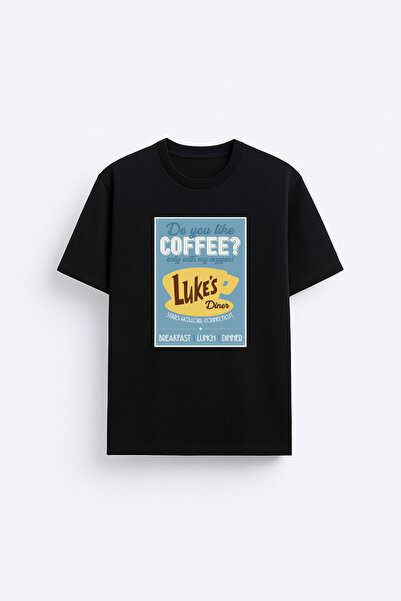 AYDESİGN Μπλουζάκι Gilmore Girls με στάμπα και λαιμόκοψη ποδηλάτου σε μαύρο χ...