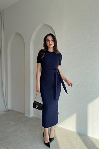 Sorridi Side-Tie Modal Long Dress with Side Slits