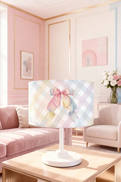 EVPANYA Pastel Bow Dream Patterned Children's Room Lampshade