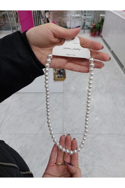 FASHİON JEWELRY Kararmaz Beyaz İnci Kolye