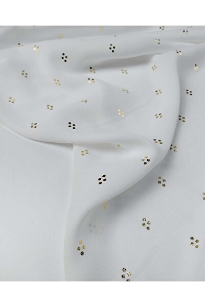 Kumaş Parça Gold Printed Chiffon Fabric 140X200Cm