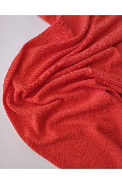 Kumaş Parça Țesătură din jerseu încrețită în culoarea roșie 150x300cm