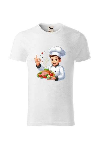 Malfini Παιδικό Βαμβακερό Μπλουζάκι με Σχέδιο Μικρός Σεφ DTF