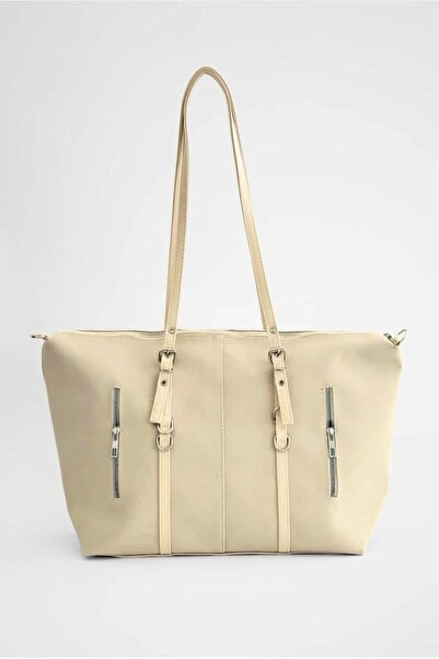 DEZ STORE Elegant Detailed Zippered Daily Shoulder Bag