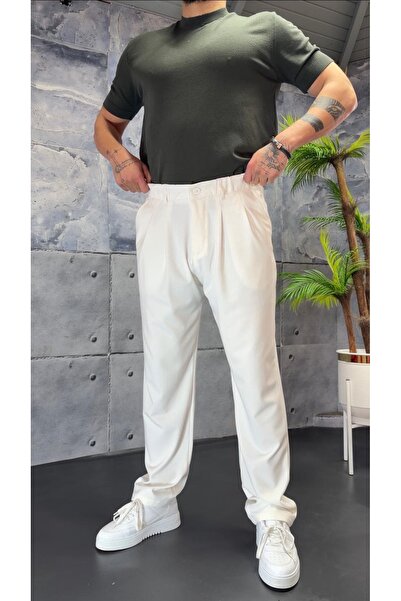 PEERLESS STORE Pile Detailed Premium Fabric Baggy Trousers