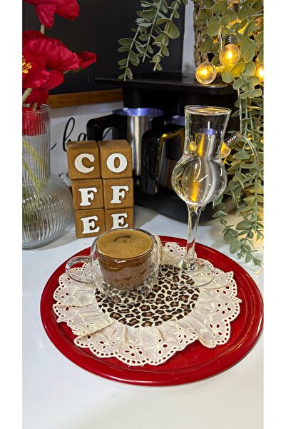 zeynepin dükkanı 2 adet fırfırlı Leopar sunum mendil & peçete