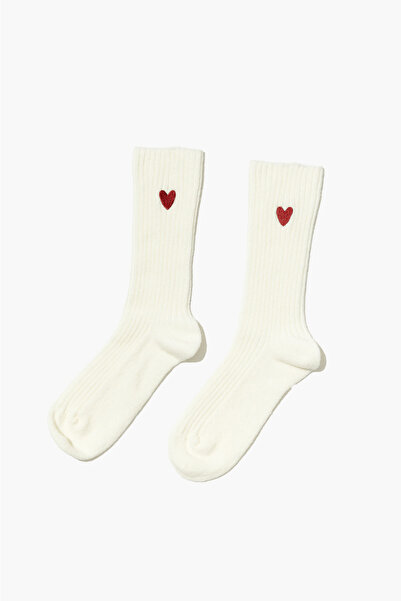 Paul Kenzie Embroidered Wool Socks - Valentine Collection - Love on Line
