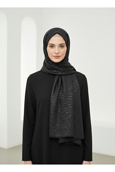 Bonjela Zebra Patterned Jacquard Scarf – Soft Textured, Non-Slip, Casual and ...