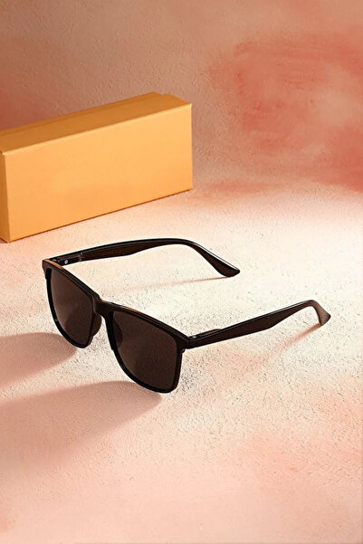 Bektas HomeOffice Black Shiny Frame Uv Protected Unisex Trend Glasses