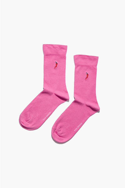 Paul Kenzie Patterned Socks - Chili
