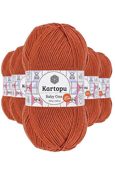 Kartopu 5 Pieces Baby One Non-Pilling Hand Knitting Yarn Wool Cinnamon K1210
