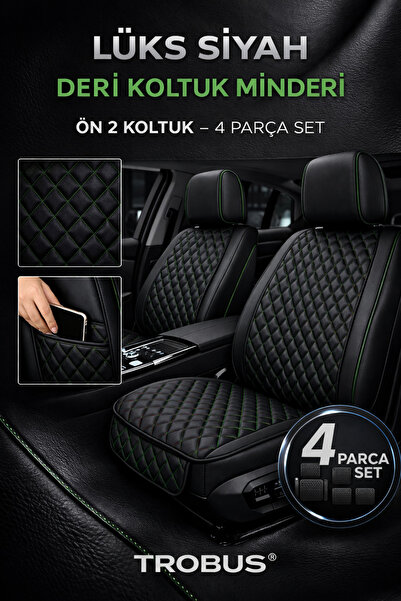 TROBUS Artificial Leather Car Seat Cushion, Wipeable, Stain-Resistant, Quilte...