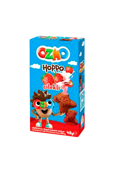 Ozmo Hoppo Bisküvi Çilek Kremalı 40 Gr