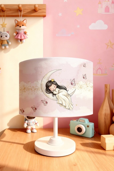 EVPANYA Moonlight Princess Patterned Children's Room Lampshade