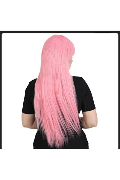 Handmade Uzun kahküllü parti peruk sentetik kaliteli saç özel günler için pem...
