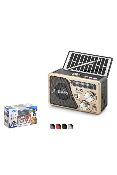Jiocolor JIOC H531UTS Bluetooth Nostaljik FM Radyo TWS USB TF AUX Solar Şarjl...