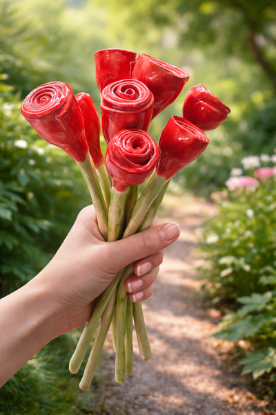 senseoftouch Ceramic Flower Handmade