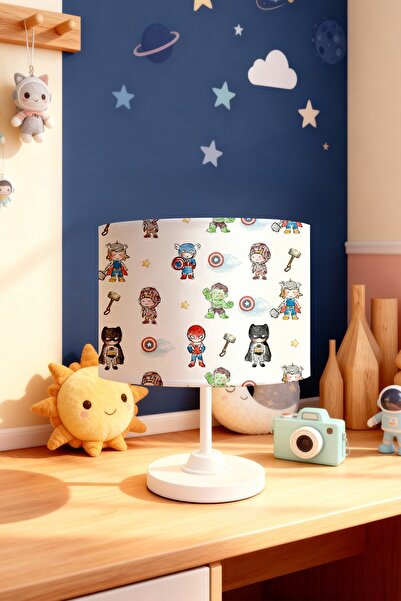 EVPANYA Hero Friends Patterned Children's Room Lampshade