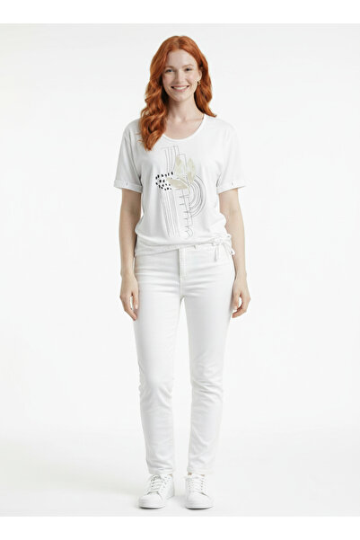 Neden Tekstil Γυναικείο κοντομάνικο μπλουζάκι με σχέδιο