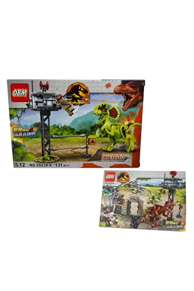 ADIRI SHOP Set construcție interactiv 4 în 1 - dinozaur Dilophosaurus cu turn...