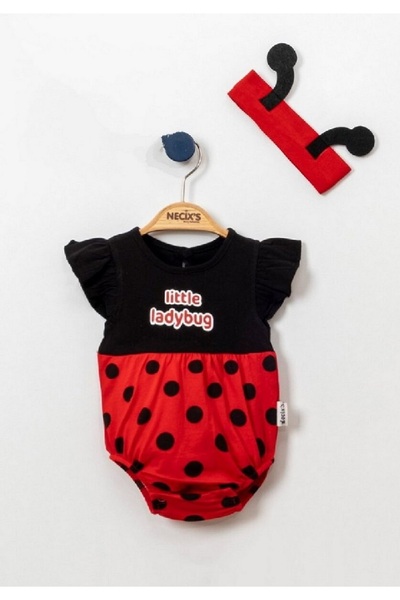 Miniworld Baby Salopeta de vara fetite din bumbac, bentita asortata, model ga...