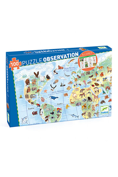 djeco Puzzle observatie Animalele lumii,