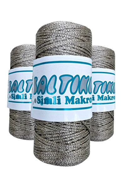 SALTIKLAR 3 bucăți de ață de macrame din poliester cu sclipici S-227