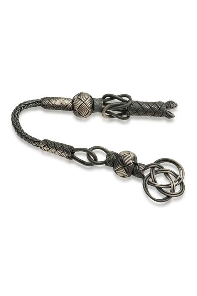 Inure Jewelry Ασημένια Τραπεζοντανή Πλεκτή Kazaz Τριαντάφυλλο Φούντα